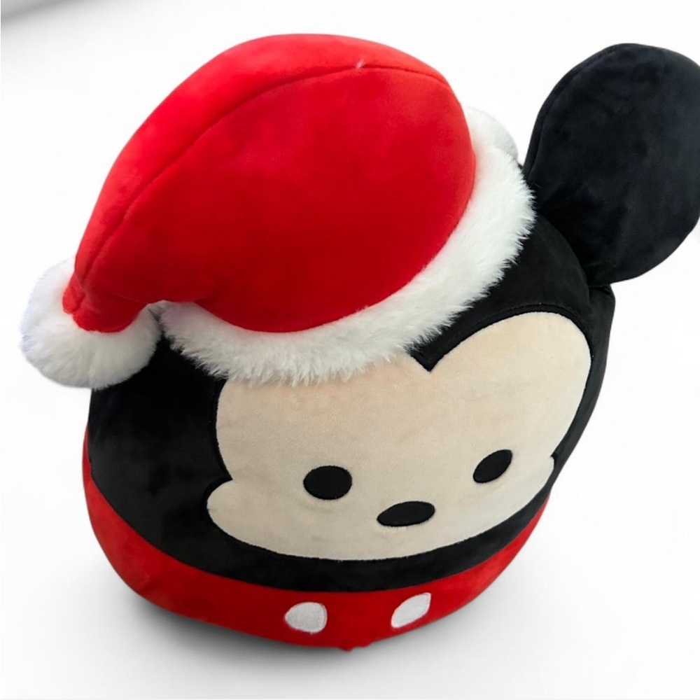 Squishmallows Disney Red, Black, & White Holiday Santa Mickey Mouse Soft Plush - Picture 4 of 7